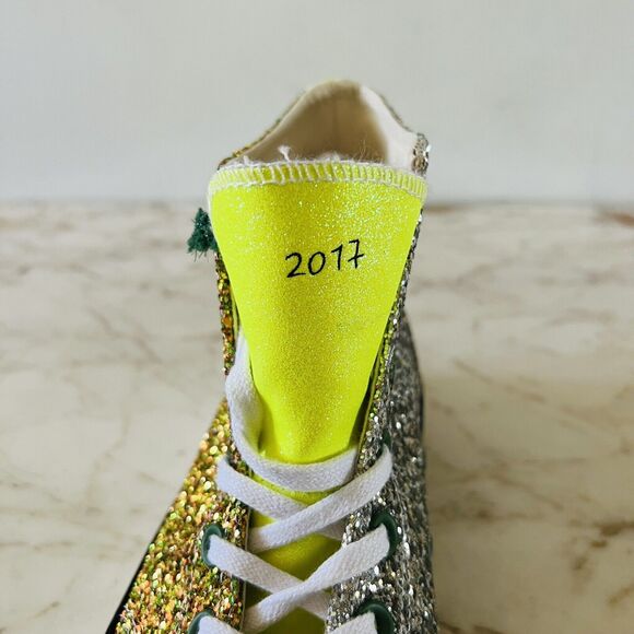 CONVERSE x JW ANDERSON Gold Silver Glitter Chuck 70 High Top - US 10.5 M/12.5 W - Picture 4 of 12